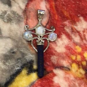 Beautiful moonstone lapis 3” charm